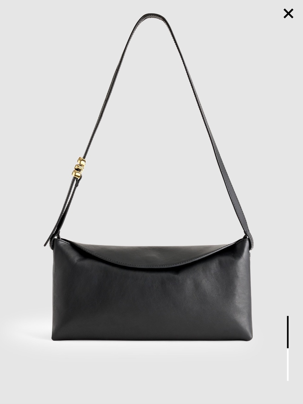 Madewell Date Night Shoulder Bag Black Leather NWT